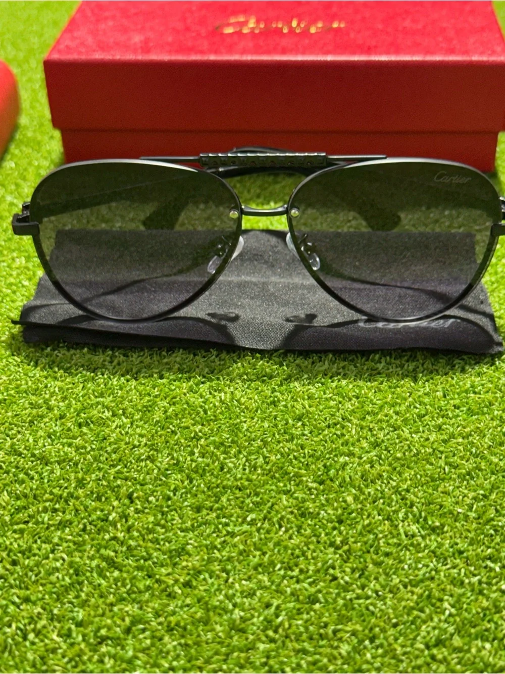 Cartier Black Sunglasses With Black Accents